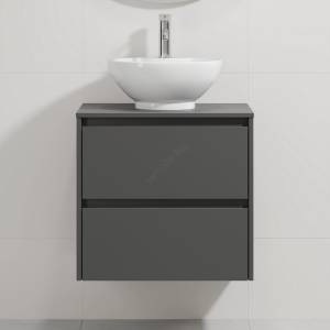 Bath Deluxe Шкаф за баня с мивка TRONDHEIM/DRAMMEN 60x57x46 см антрацит/бял (SETBT0147A)