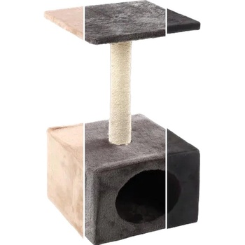 Flamingo Sasière Cat Scratching - Елегантна котешка драскалка с място за почивка и катерене, 30/30/55см. бежава