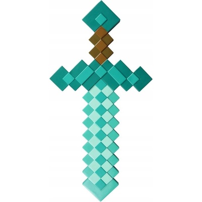 CurePink plastová replika meče Minecraft Diamond 51 x 25 cm DSG65684 – Hledejceny.cz