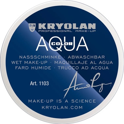 Kryolan Aquacolor biela farba na tvár 55 ml