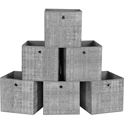 Songmics Úložný box Grey sada 6 ks 30 x 30 x 30 cm sivá