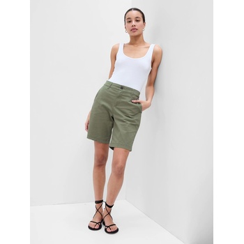 GAP Къси панталони twill mid rise GAP GAP | Zelen | ЖЕНИ | 25/32