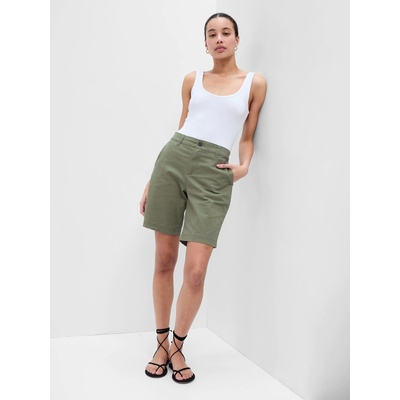 GAP Къси панталони twill mid rise GAP GAP | Zelen | ЖЕНИ | 25/32