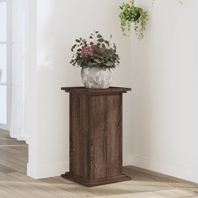 vidaXL Поставка за растения, кафяв дъб, 33x33x60 см, инженерно дърво (852966)