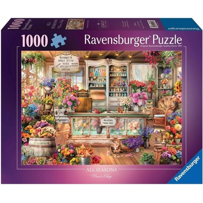 Ravensburger Пъзел Ravensburger от 1000 части - Цветя за всеки сезон (7012001262)