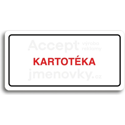 ACCEPT Piktogram KARTOTÉKA - bílá tabulka - barevný tisk