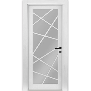 Uni Doors Интериорна врата Гизам - остъклена - бял мат (цена без монтаж)