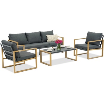 Garden Point Комплект градински мебели Belluno Garden Point от алуминий в цвят антрацит (GAP1357)