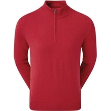 FootJoy Half Zip Lined Wool Blend pánsky golfový sveter červená