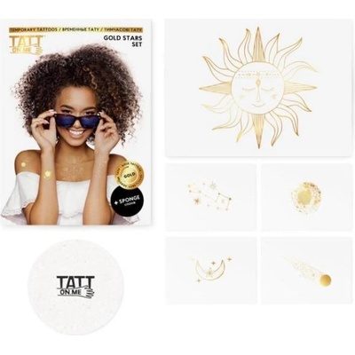 TATTonMe Метални татуировки за жени Stars комплект Gold