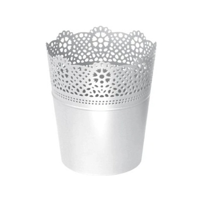 Prosperplast DLAC160 Kvetináč s krajkou LACE 15,9cm biela