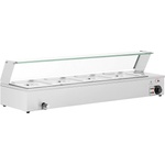 Royal Catering Bain-Marie - 4 GN 1/2 - кран за източване - стъклен протектор RCBM_GN1/2_3 (RCBM_GN1/2_3)