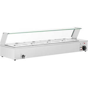 Royal Catering Bain-Marie - 4 GN 1/2 - кран за източване - стъклен протектор RCBM_GN1/2_3 (RCBM_GN1/2_3)