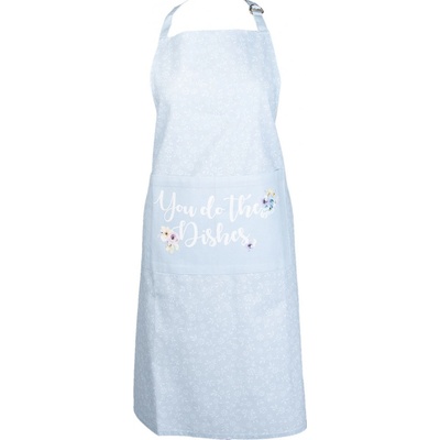 Clayre & Eef Zástěra You do Dishes blue 70x85 cm