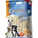 NOBBY Лакомство StarSnack кожени солети бели 12, 5 см 6-7 мм / 30 бр 68007