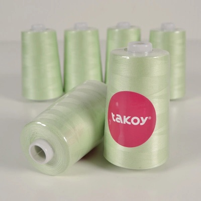 Takoy Overlock / coverlock polyesterová niť TKY 5000 farba svetlozelená