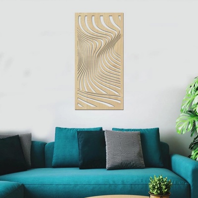 dřevo života Dřevěný dekorační panel VLNKY Rozměry (cm): 50x95, Zvolte barvu dekoru: Javor