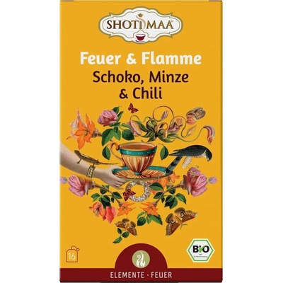 Shoti Maa Bio čaj oheň a plamen čokoláda máta a chilli 16 čajových sáčků