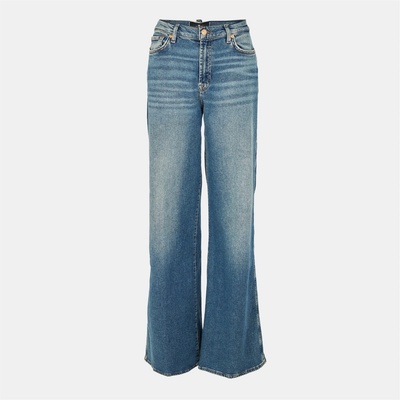 7 For All Mankind Дънки 7 For All Mankind Women's Lotta Wide Leg Jeans - Mid Blue