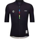 Santini Фланелка с къс ръкав за колоездене Santini UCI World Champion Jersey Mondo Cycling jersey - Nero - размер 3XL (056-3882-0217)