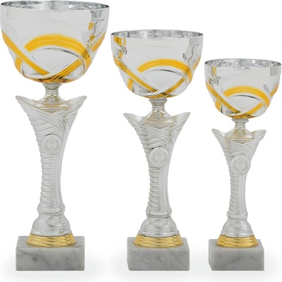 Pohár STANDARD výška 27 cm stříbrný/zlatý