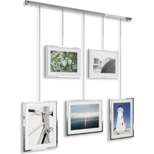 Umbra hk ltd (Канада) Фотодисплей за монтаж на стена umbra exhibit хром - за 5 снимки (umbra 1013426-158)