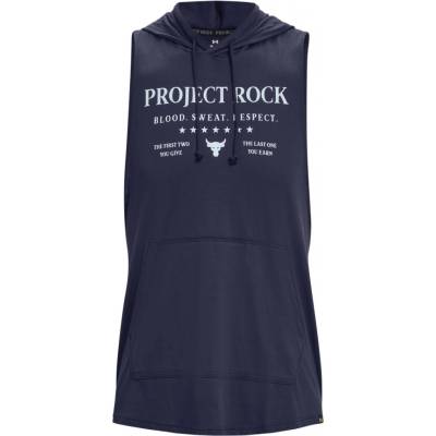 Under Armour pánska športová mikina cez hlavu PJT RCK SL HOODIE Q3 modrá 1382279-410