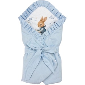Bambino Casa Пелена за изписване 2 в 1 Bambino Casa - Blu Rabbit on Bicycle (3993) - ozone