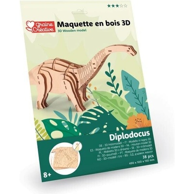GRAINE CREATIVE 3D Puzzle Diplodocus 38ks