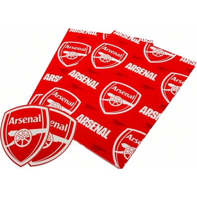 Arsenal FC Darčekový baliaci papier Arsenal FC, červeno-biely, 70x50 cm, 2ks