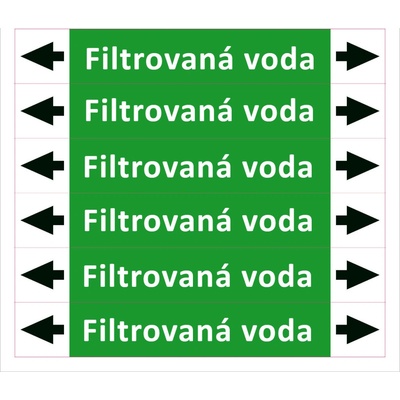Nadrzenapalivo.cz Značení potrubí ISO 20560, filtrovaná voda PZA 009132