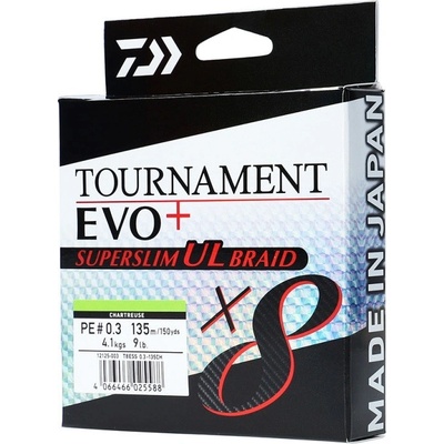 Daiwa Splétaná Šňůra Tournament X8 Braid Evo+ Superslim UL 135m 0,3mm 4,10kg – Zboží Dáma