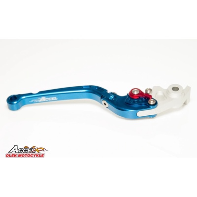 ACCEL výklopná brzdová páka YAMAHA R6 05-13,YZF R1 04-13, MT01 04-09 barva modrá (DHY10SA) (AFBL-09-4BL)