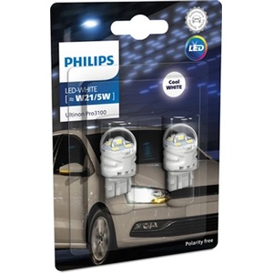 Philips Крушка, LED, стоп светлини / габарити PHILIPS W21/5W, 12V, 2, 4/0, 48W, 6000K, 200/50lm, 2 бр