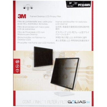 3M čierný rámový privátný filter na LCD 24" Wide 16:9 PF324W9