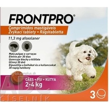 Frontpro 11 mg žuvacie tablety pre psy 2 - 4 kg 1 x 3 ks