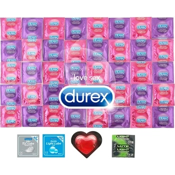 Image 1 of Durex Package Durex High Pleasure - 42 Condoms + 2x Lubricant