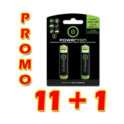 Powerton Nabíjecí Ni-MH baterie AAA, 12x2-pack (WPABPR12)