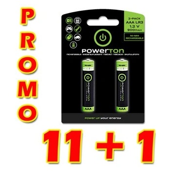 Powerton Nabíjecí Ni-MH baterie AAA, 12x2-pack (WPABPR12)