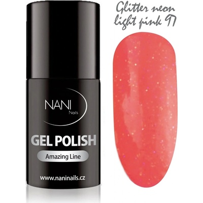 NANI Gel lak Amazing line Glitter Neon Light Pink 5 ml