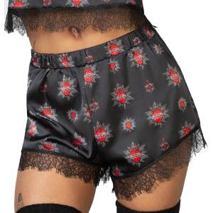 KILLSTAR дамски къси панталони (пижами) KILLSTAR - Rosalind - Черно - KSRA010248