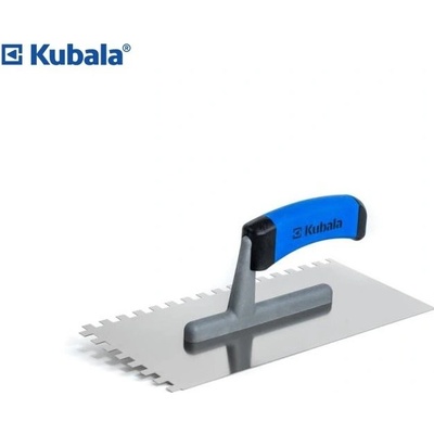 KUBALA 0204 Hladítko nerez, zub 10 mm, 270 x 130 mm, gumová rukojeť