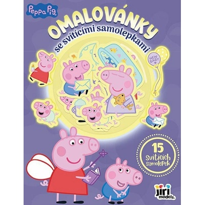 Omalovánky se svítícími samolepkami Prasátko Peppa
