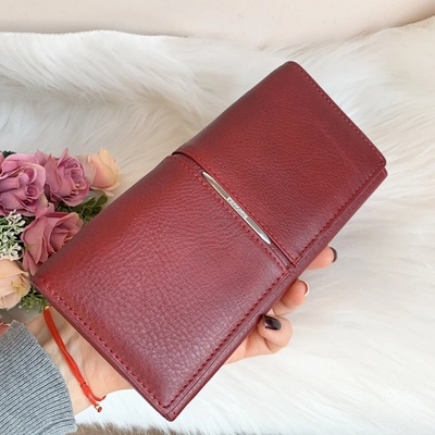 Естествена кожа Портмоне Бордо - Модел 407-10