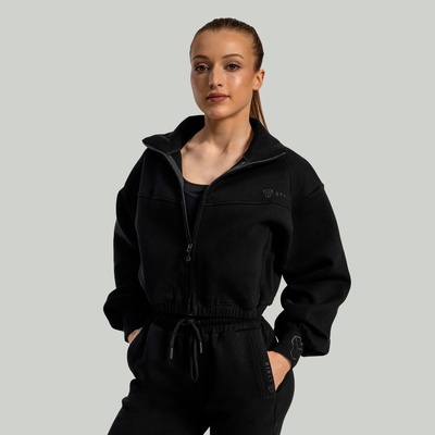 GymBeam STRIX Дамско яке с цип Lunar Zip-Up Black L