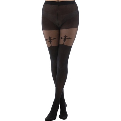 Pamela Mann punčocháče Goth Cross Black PM1134