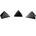 Šungit pyramida 3cm leštěná