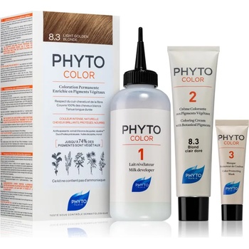 Image 1 of PHYTO Color боя за коса без амоняк цвят 8.3 Light Golden Blond