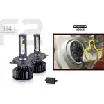  Комплект Умалени Мини Лед Led Диодни Крушки H4 Х4 12V 24V 72W 10000lm За Фарове Can Bus без Грешки къси/дълги