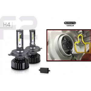  Комплект Умалени Мини Лед Led Диодни Крушки H4 Х4 12V 24V 72W 10000lm За Фарове Can Bus без Грешки къси/дълги
